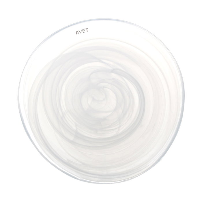 Avet Plato Blanco Diámetro 26 cm, Colección White, Efecto Alabastro Irregular - 6 Unidades Avet Plato Blanco Diámetro 26 cm, Colección White, Efecto Alabastro Irregular - 6 Unidades